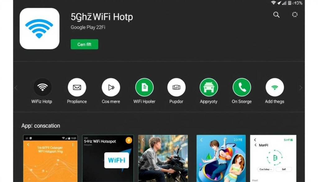 Contoh gambar aplikasi WiFi Hotspot 5GHz di Google Play Store