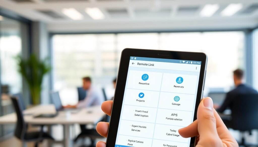 Gambar aplikasi Remote Link di perangkat Android