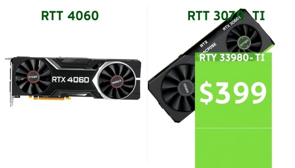 Gambar perbandingan harga RTX 4060 dan RTX 3070 Ti