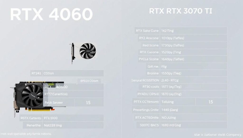 Gambar perbandingan spesifikasi RTX 4060 vs RTX 3070 Ti