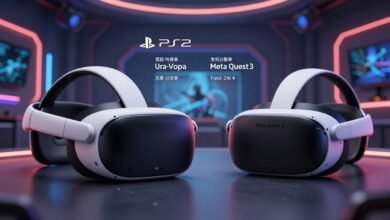PS VR2 vs Meta Quest 3, VR gaming konsol, perbandingan VR headset