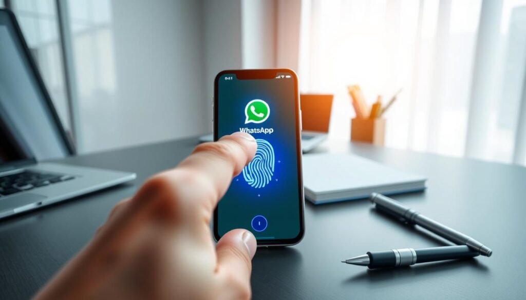 whatsapp passkey sidik jari