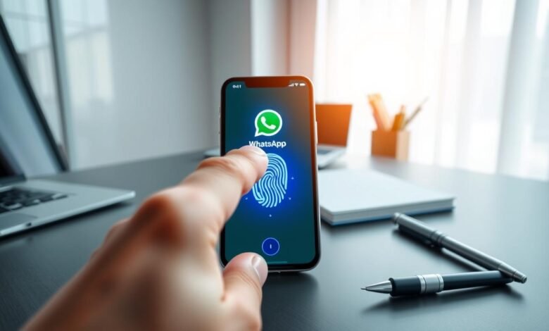 whatsapp passkey sidik jari